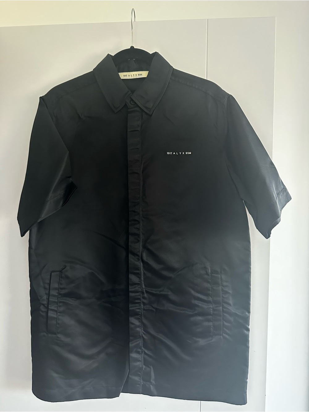 1017 ALYX 9SM Black Short-Sleeve Nylon Shirt Jacket